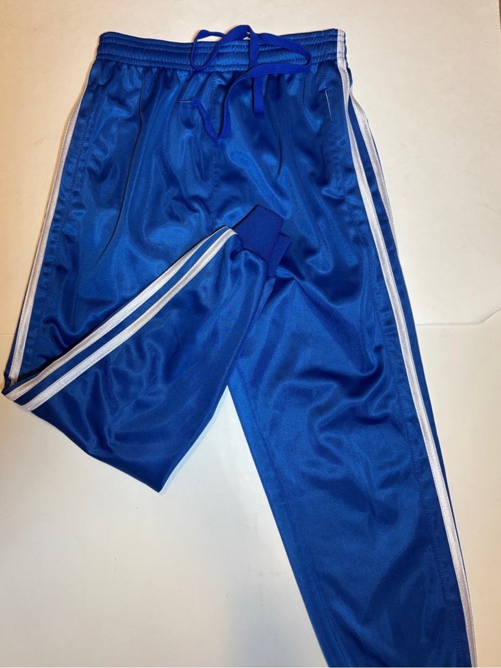 Athletic Track Pants with White Side Stripes